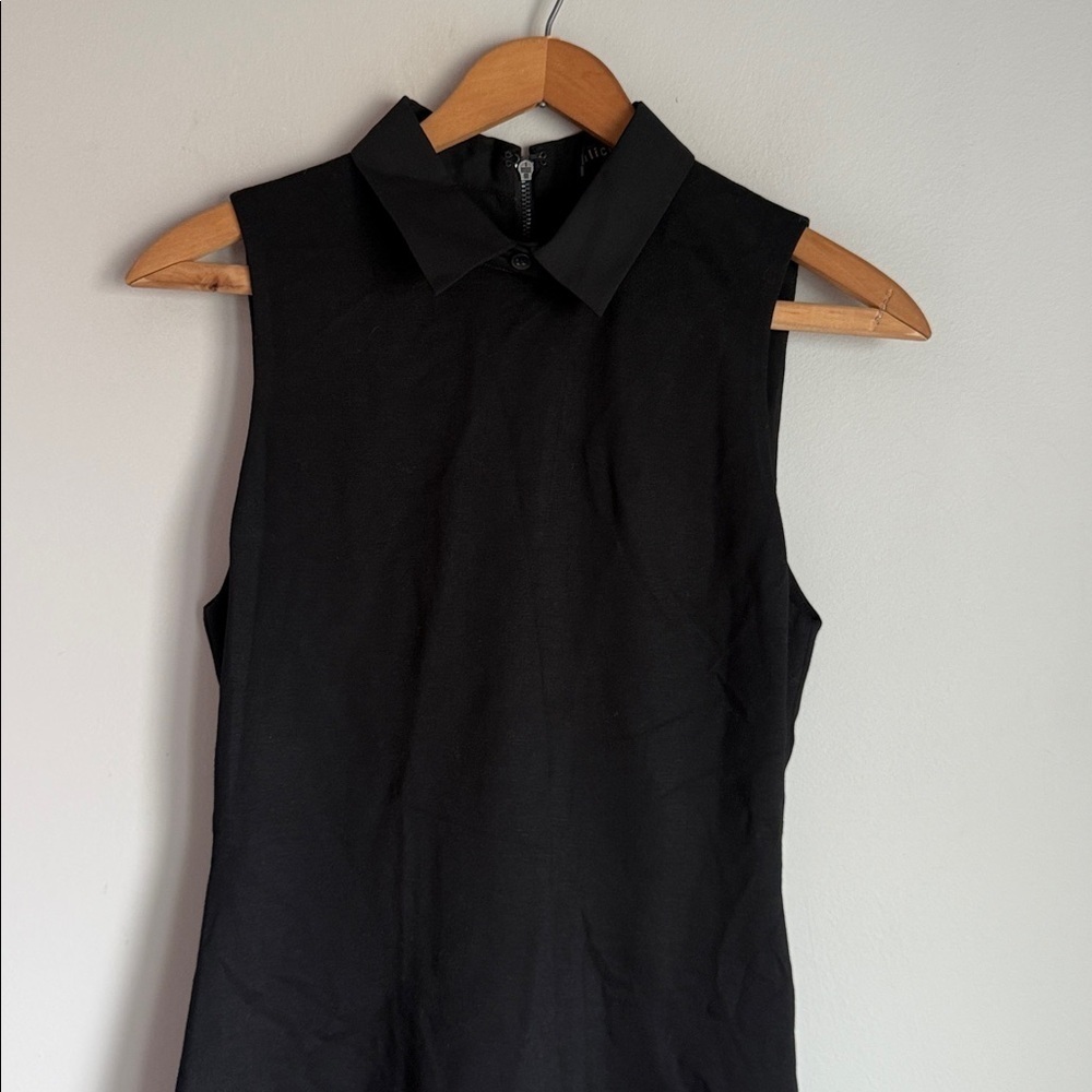 NEW Alice and Olivia Collared Pleated Drop Waist Dress 4 - Picture 3 of 14